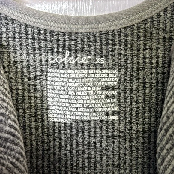 NWT Colsie Gray Bodysuit One Piece with Tank Straps - Picture 3 of 6